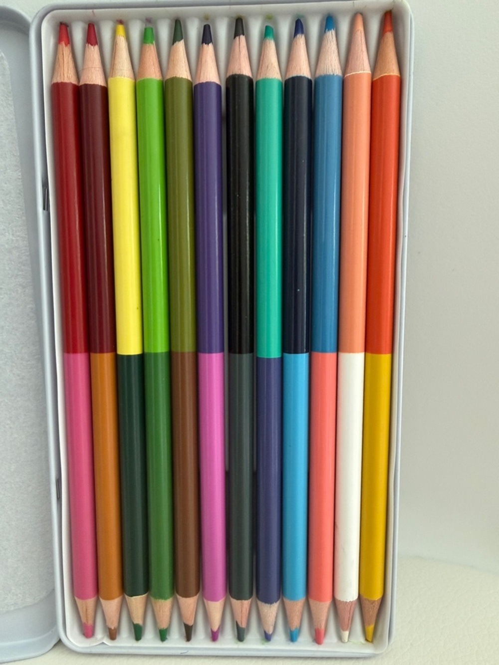 Colored Pencil Set for Kids - Assorted Bright Colors - Double Ended